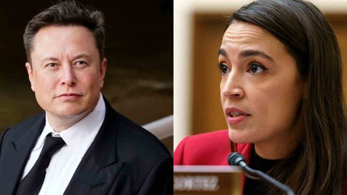 Alexandria Ocasio-Cortez and Elon Musk