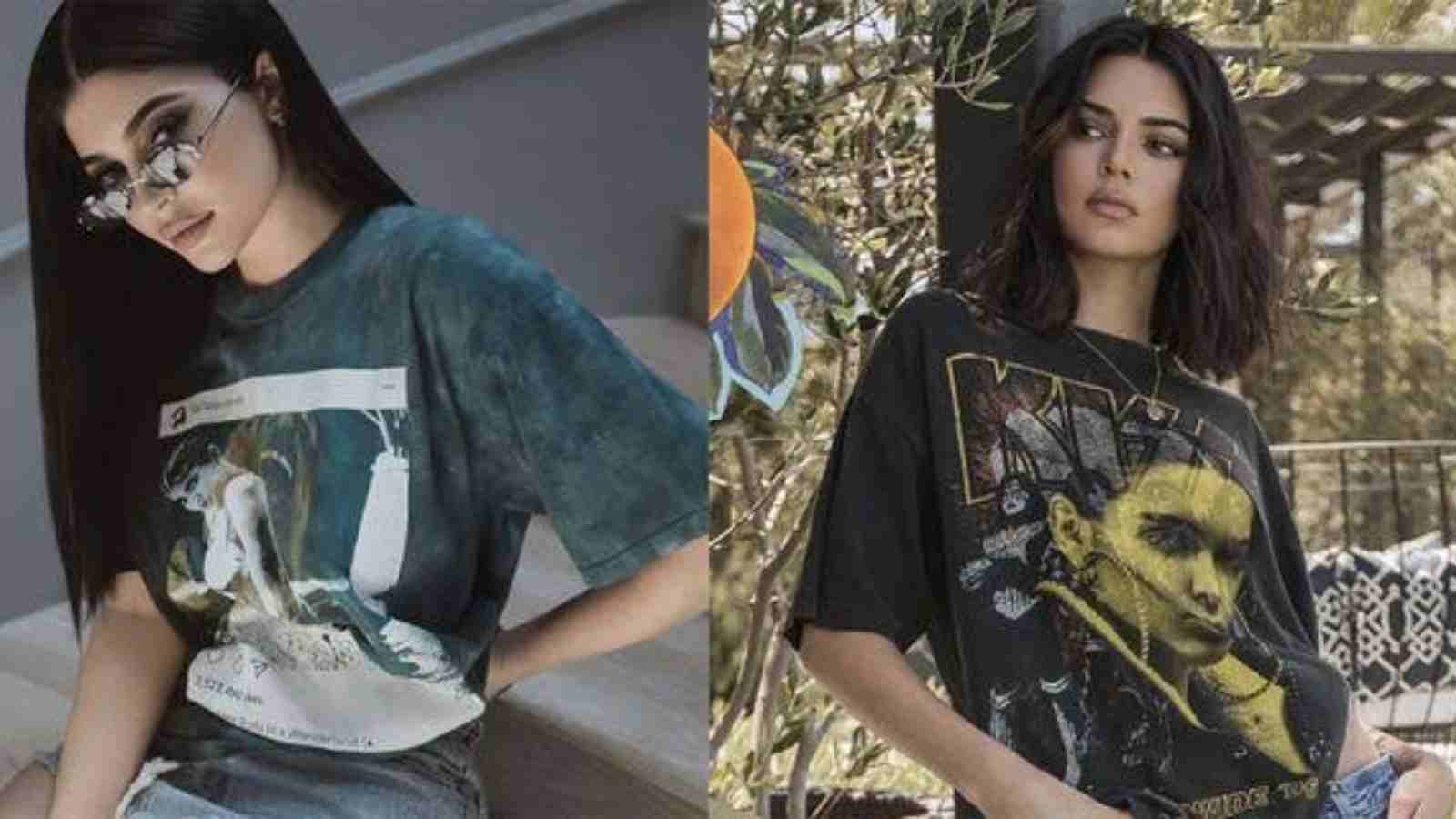Kylie Jenner and Kendall Jenner wearing the controversial T-shirts