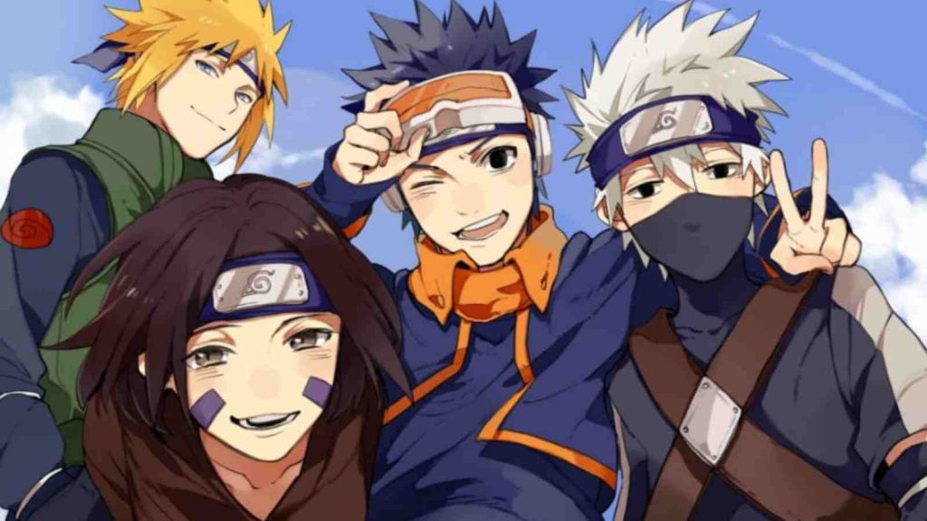 Team Minato- Minato, Kakashi, Rin and Obito 