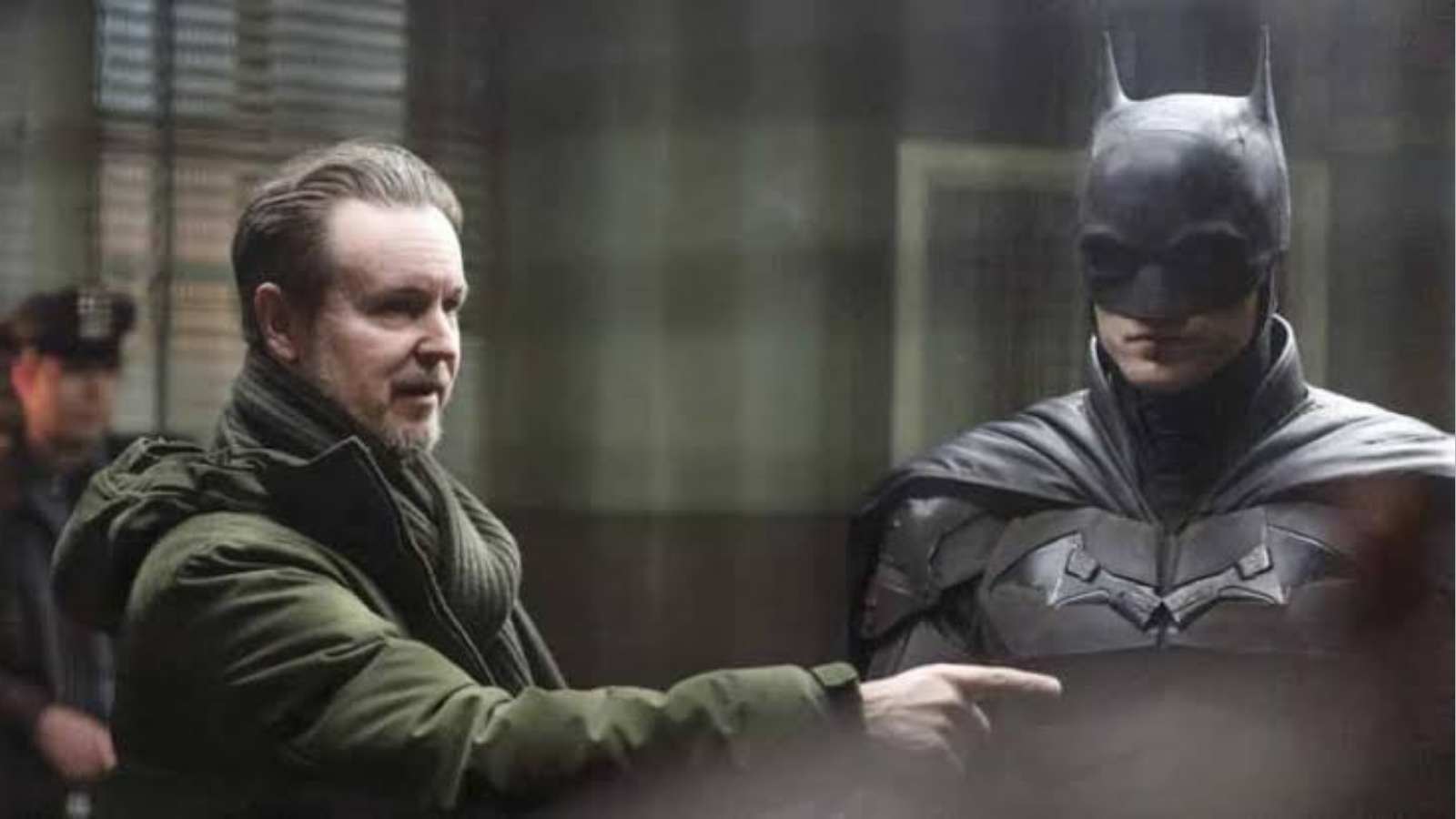 Matt Reeves and Robert Pattinson on 'The Batman' sets