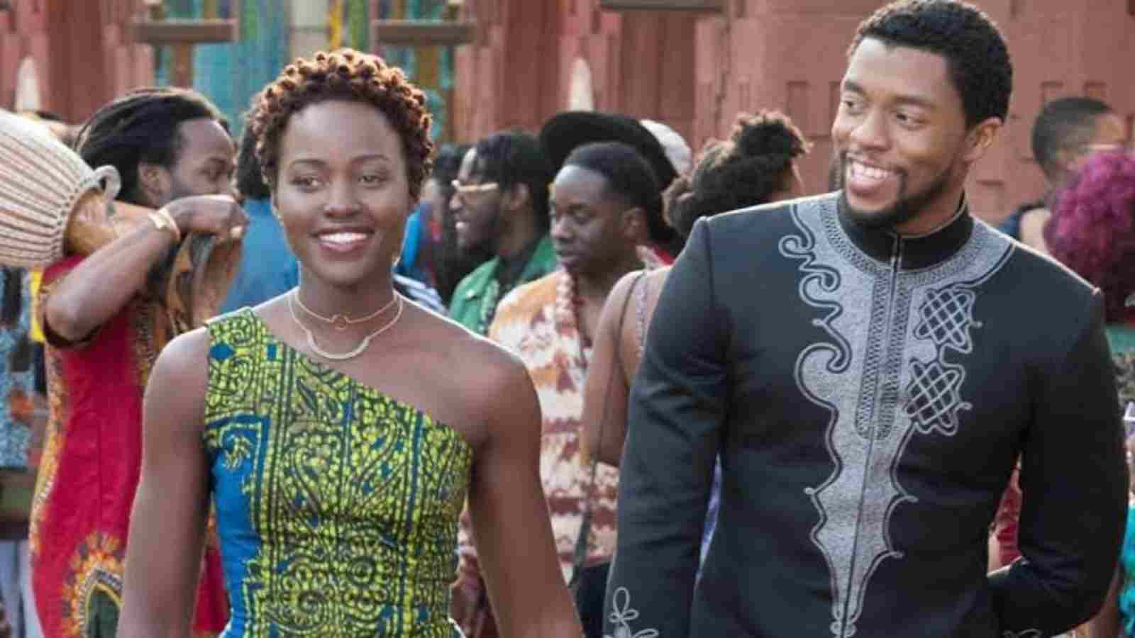 Lupita Nyong'o and Chadwick Boseman in 'Black Panther'