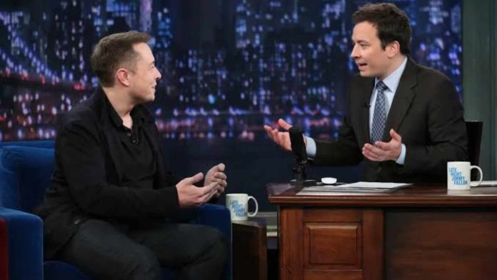 Jimmy Fallon and Elon Musk