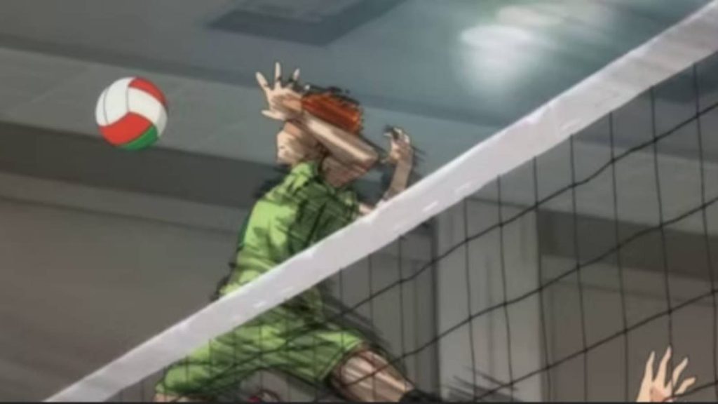 Hinata's first spike in junior high 