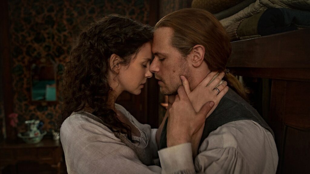 Claire and Jamie in 'Outlander' still