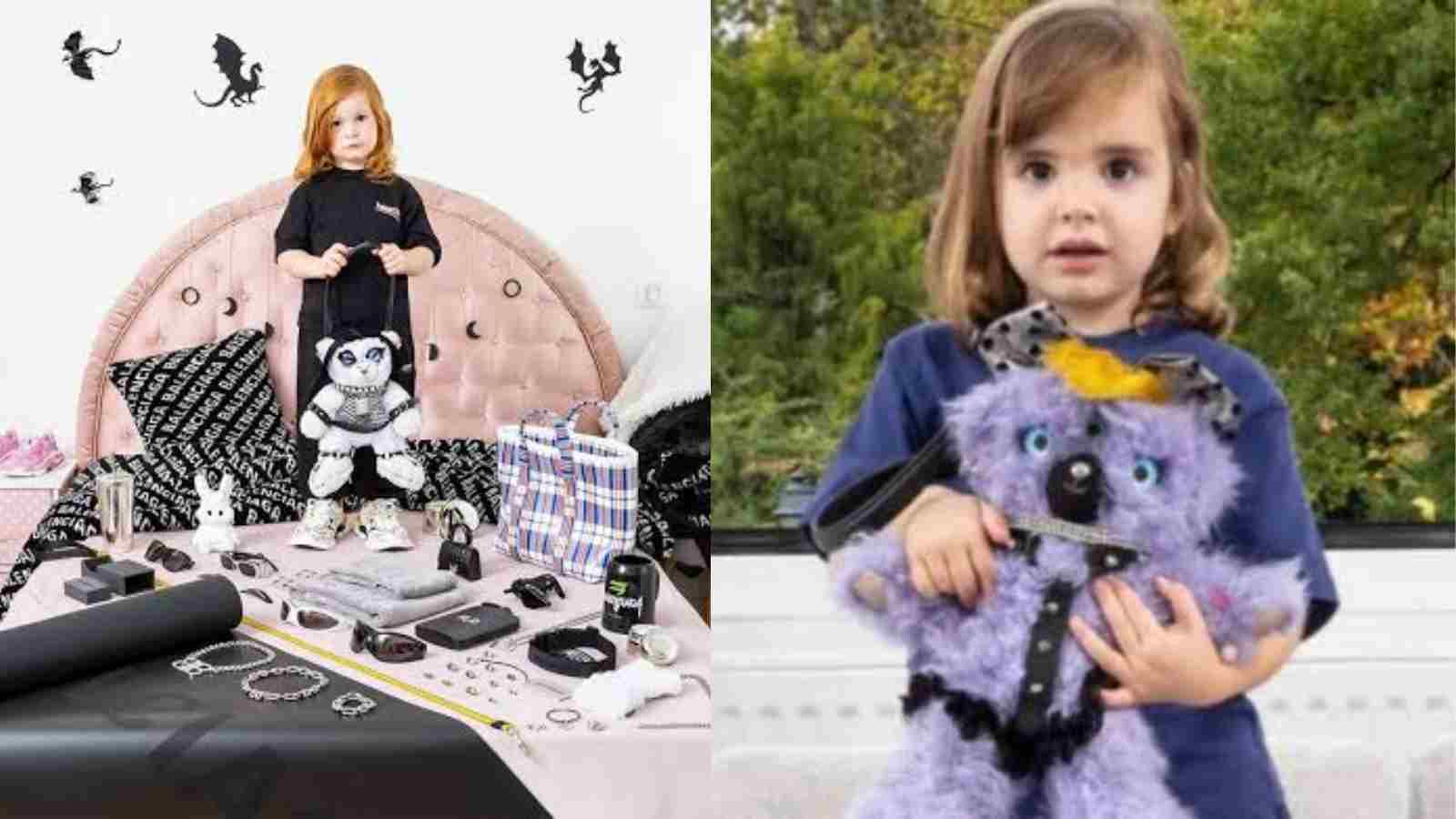 Two little girls featured in a Balenciaga campaign