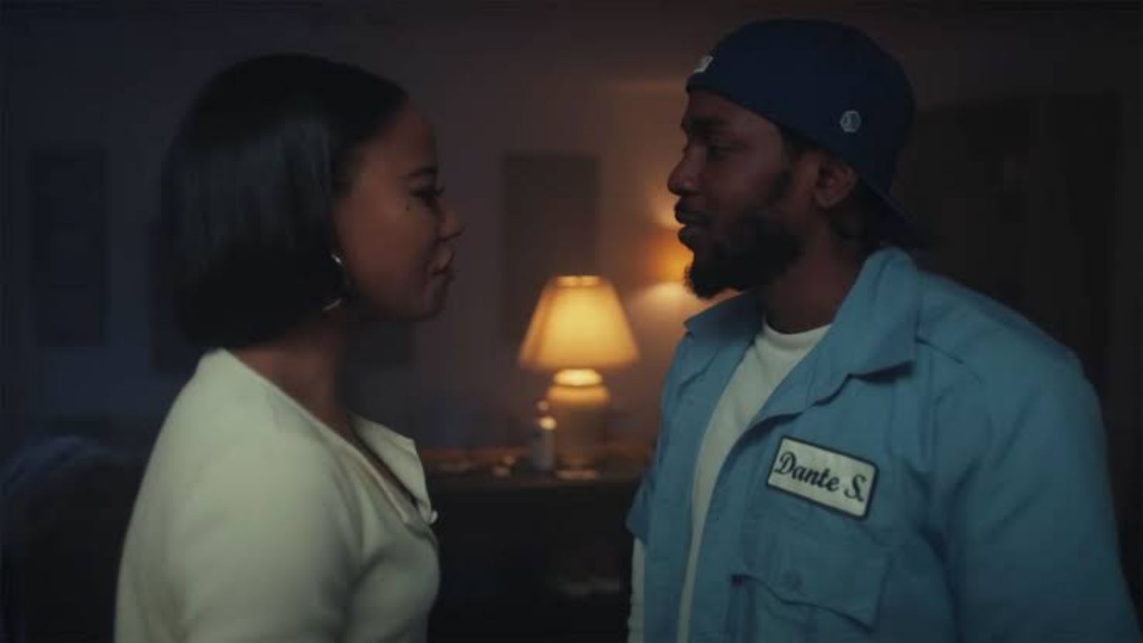 Kendrick Lamar and Taylour Paige in 'We Cry Together'
