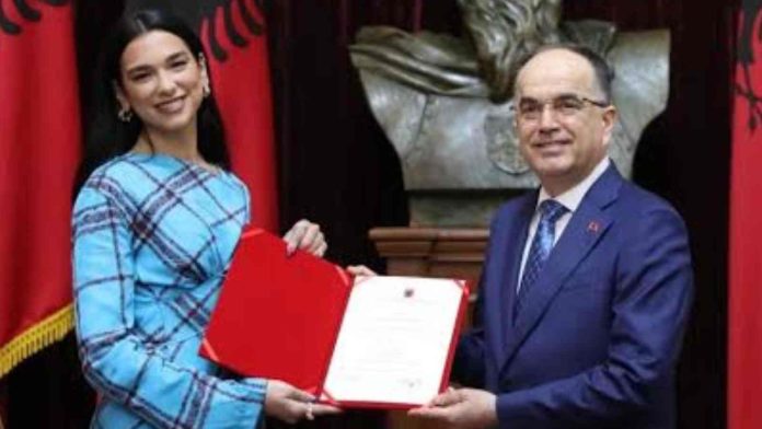 Dua Lipa is conferred with the citizenship of Albania