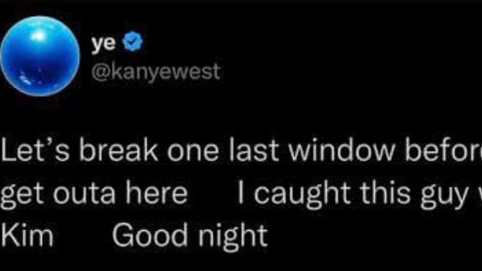 Kanye West's tweet