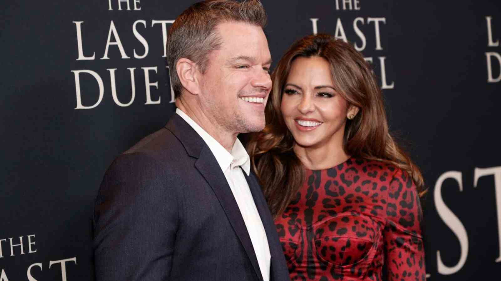 Luciana Barroso and Matt Damon