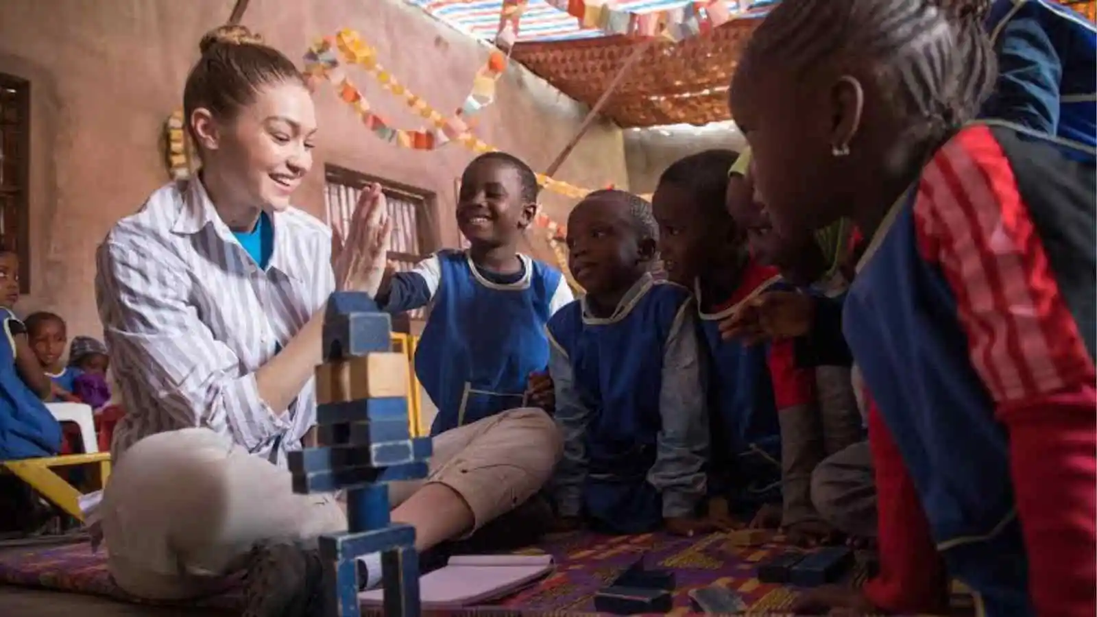 Gigi Hadid during her Senegal visit