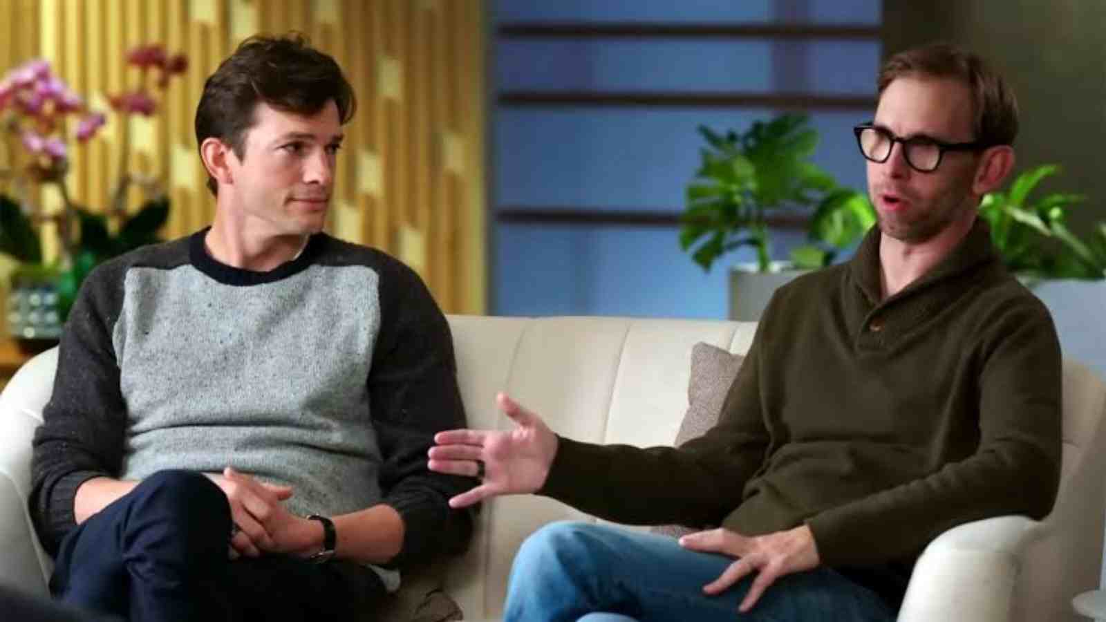 Michael Kutcher and Ashton Kutcher during the Paramount+ interview