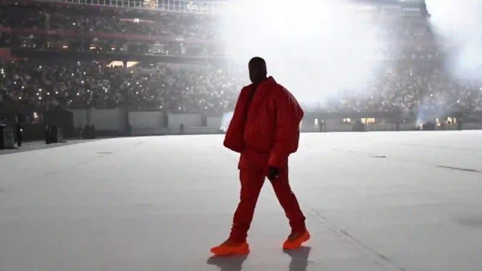 Kanye West during 'Donda' listening party