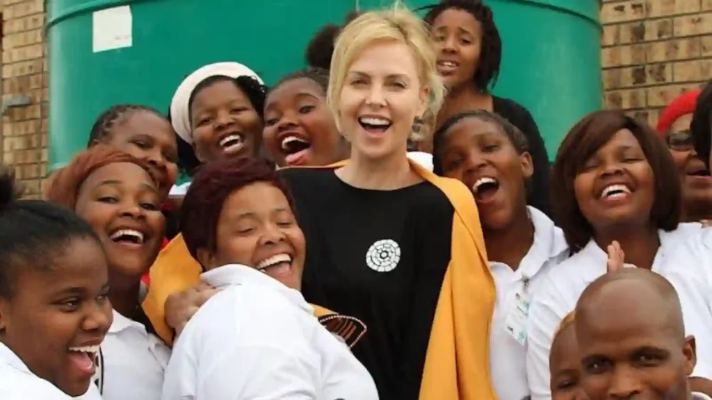 Charlize Theron in the African countries