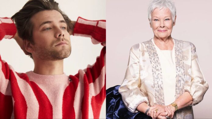 Oliver Dench and Judi Dench (Image: Tatler, British Vogue)