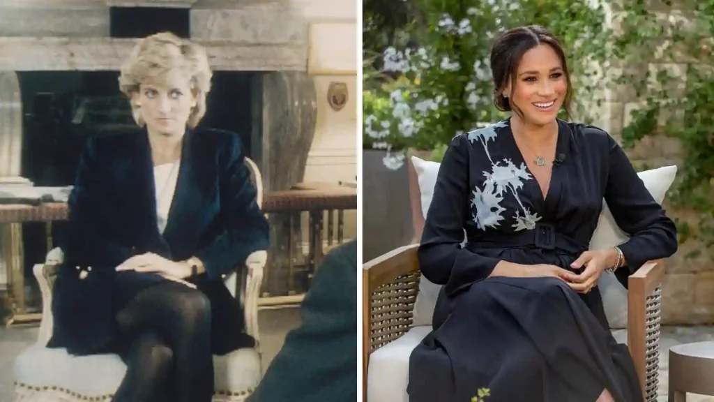 Princess Diana and Meghan Markle 