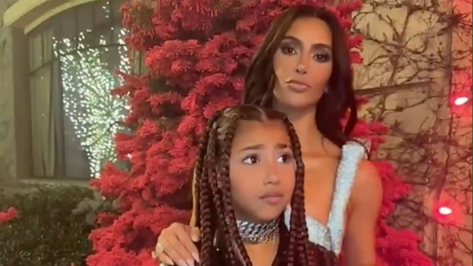 Kim Kardashian with his daughter