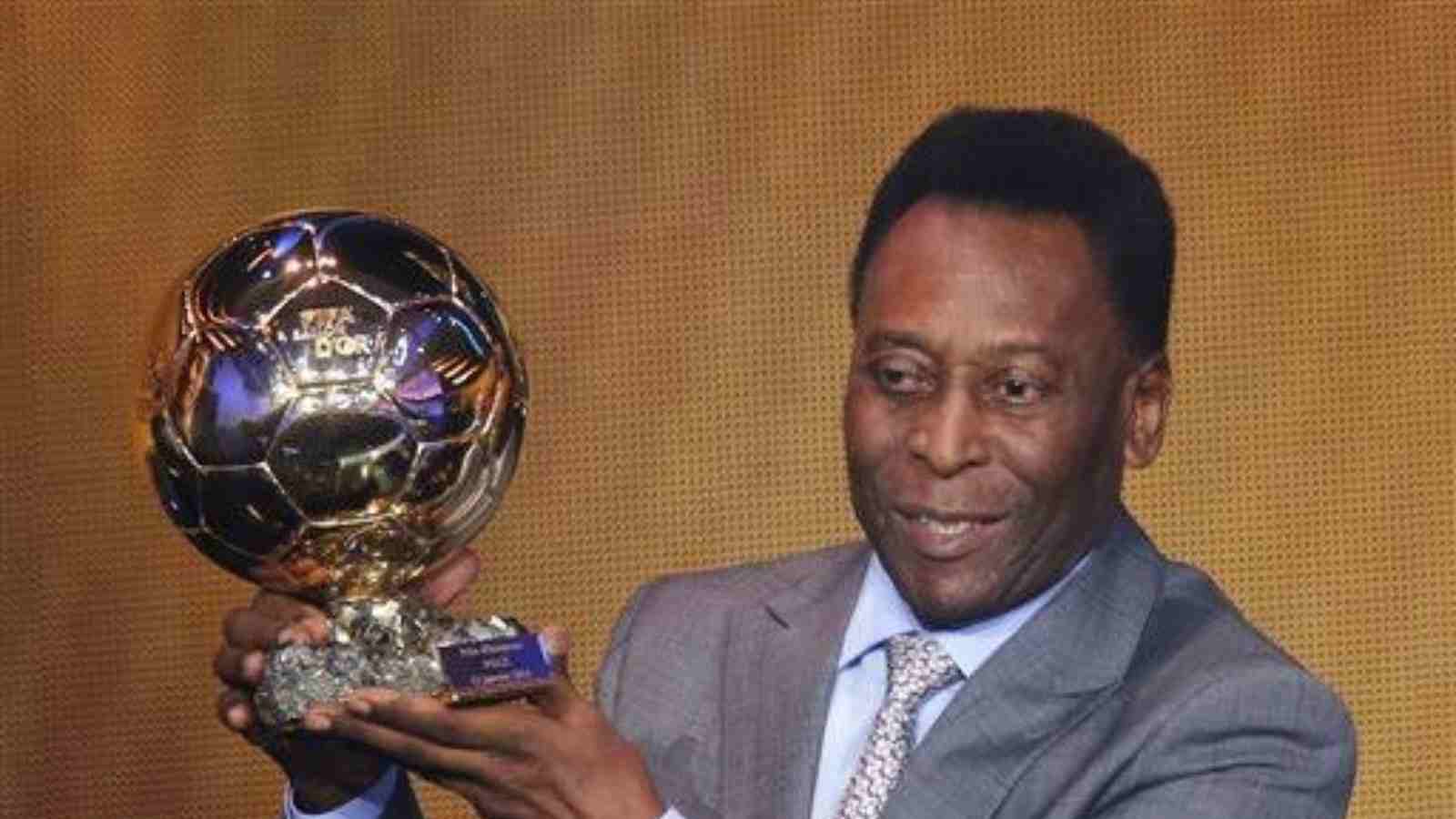 Pelé with Ballon d'Or
