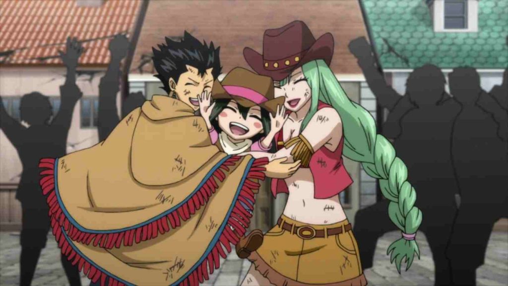 Fairy Tail: Alzack and Bisca with their daughter