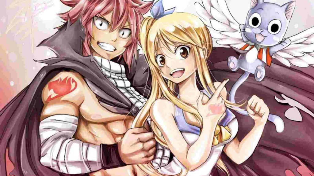 Fairy Tail: Natsu and Lucy with Happy