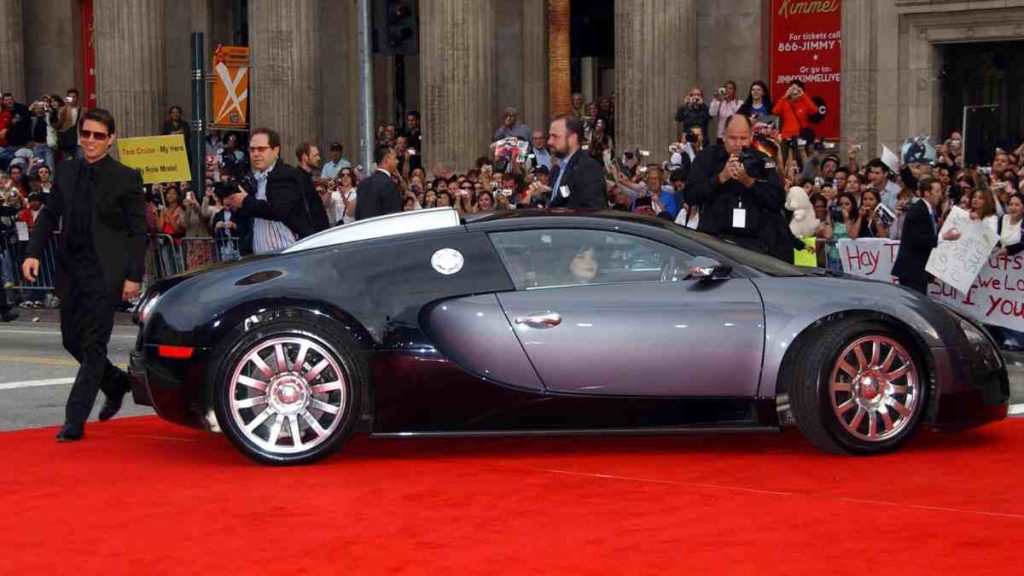 Tom Cruise in a Bugatti Veyron at the 2006 'Mission Impossible 3' premiere