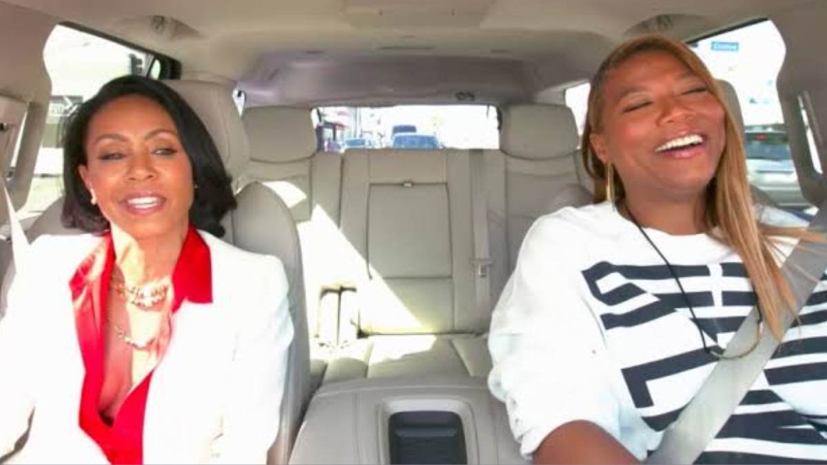 Jada Pinkett Smith and the rapper during the 'Carpool Karaoke'