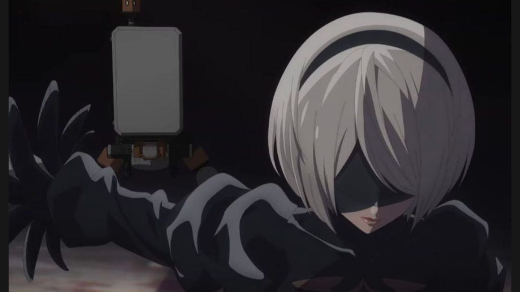2B with her blindfold