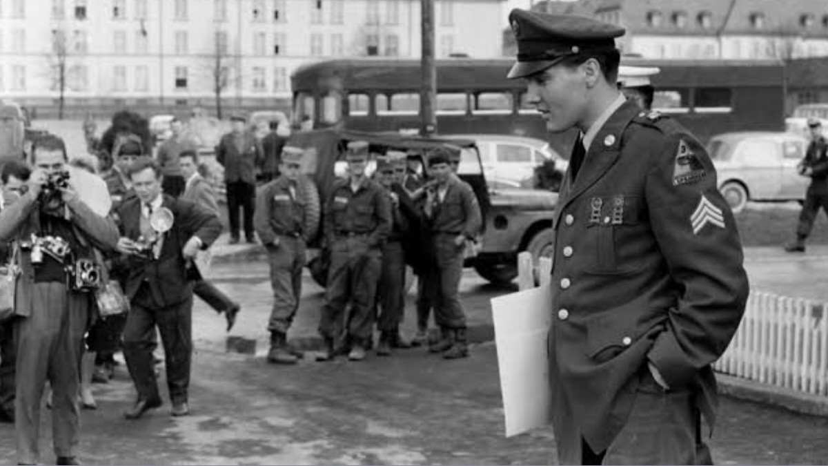 Elvis Presley joined the military in 1958 after Colonel Tom Parker pushed him