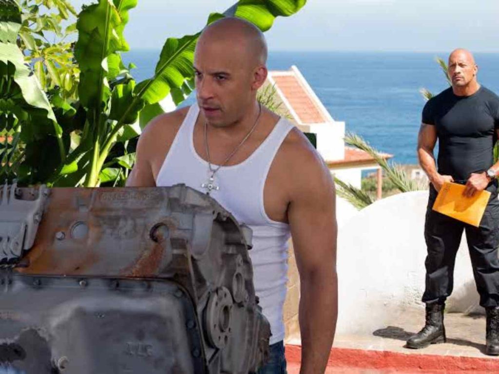 Dwayne Johnson and Vin Diesel in Fast And Furious 
