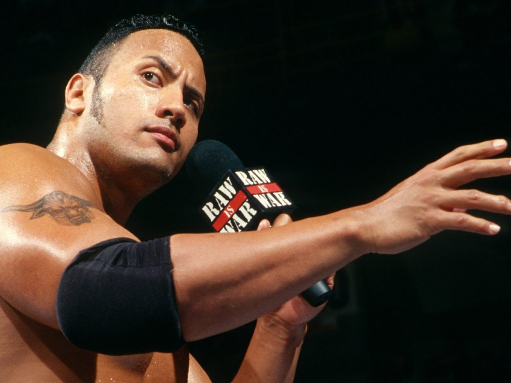 Dwayne Johnson as The Rock in WWE