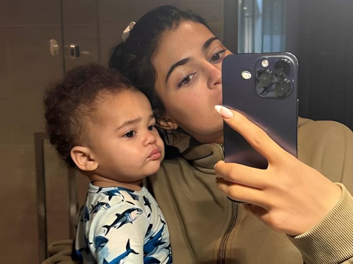 Kylie Jenner with son Aire Webster