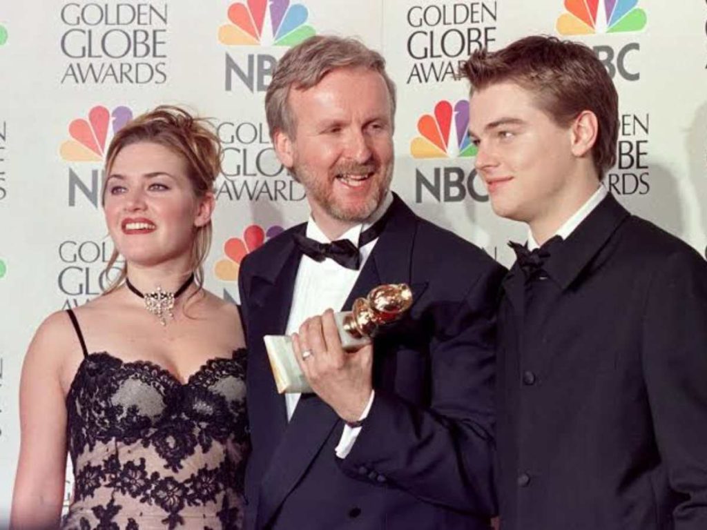 Kate Winslet, James Cameron and Leonardo DiCaprio 