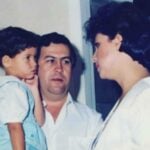 Pablo Escobar with his wife and daughter Manuela Escobar