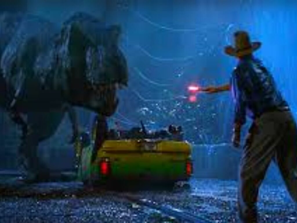 The iconic T-Rex attack scene