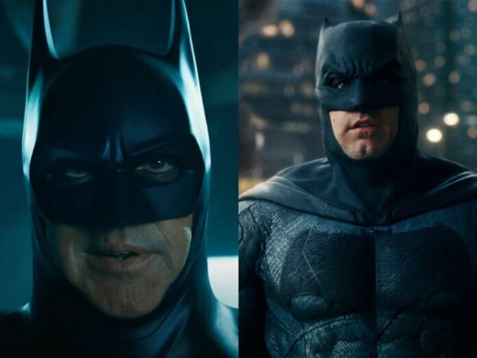 Left - Michael Keaton's Batman, Right - Ben Affleck's Batman