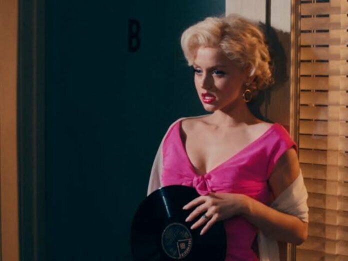 The actress portraying Marilyn Monroe in 'Blonde'