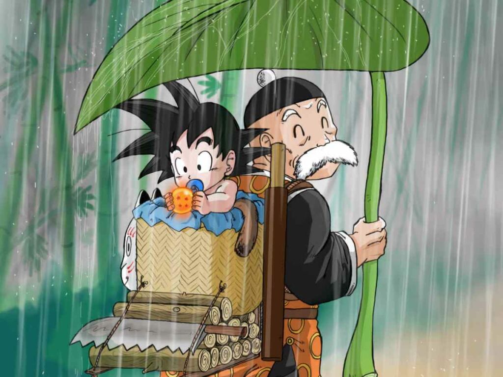 Goku and grandpa Gohan
