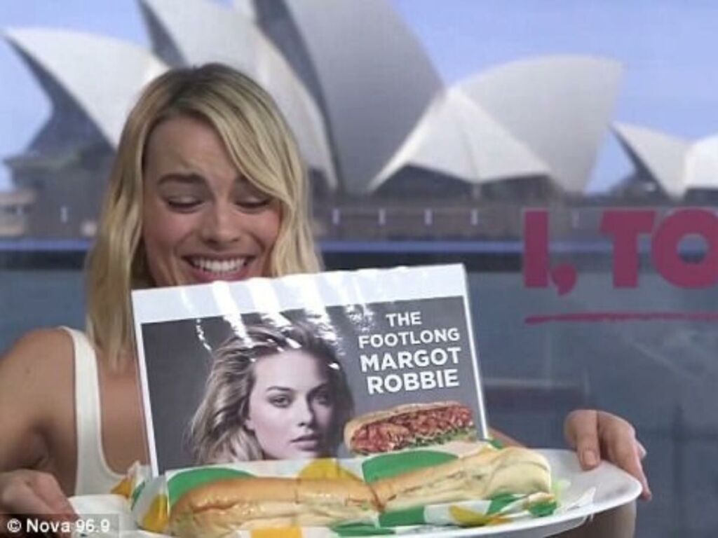 Margot Robbie's footlong Subway sandwich