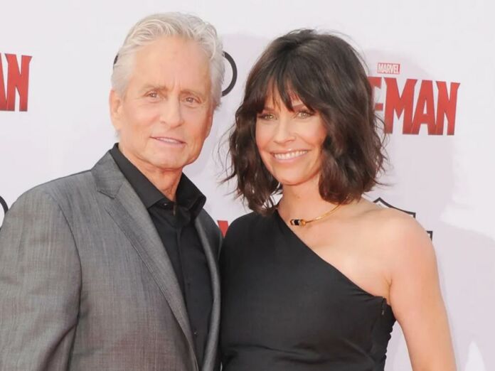 Evangeline Lilly and Michael Douglas