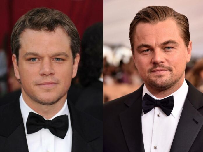 Left - Actor Matt Damon, Right - Actor Leonardo Di Caprio
