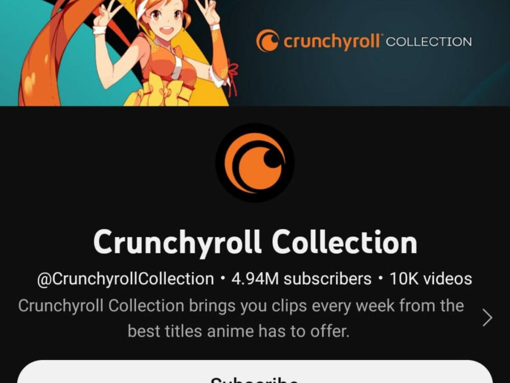 Crunchyroll YouTube channel