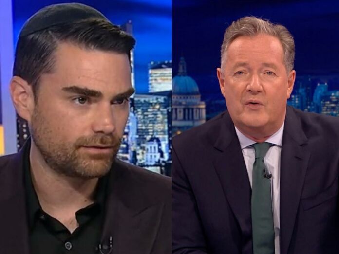 Left - Ben Shapiro, Right - Piers Morgan
