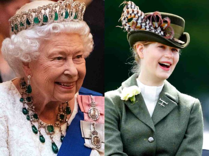 Left - Queen Elizabet II, Right - Lady Louise Windsor