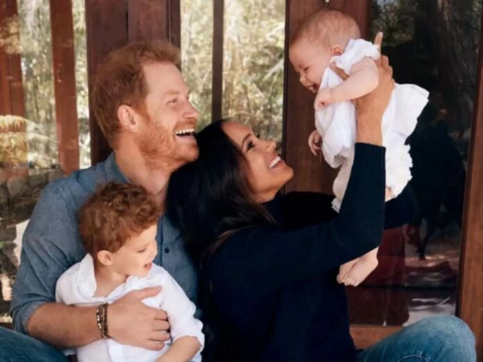 Duke and Duchess of Sussex with their kids