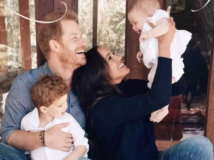 Meghan Markle, Prince Harry with their children