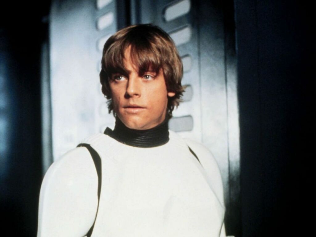 Actor Mark Hamill as Luke Skywalker