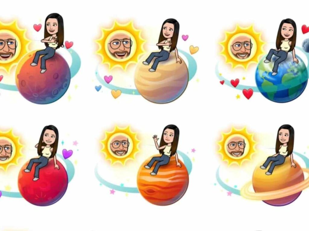 Snapchat Planets icons