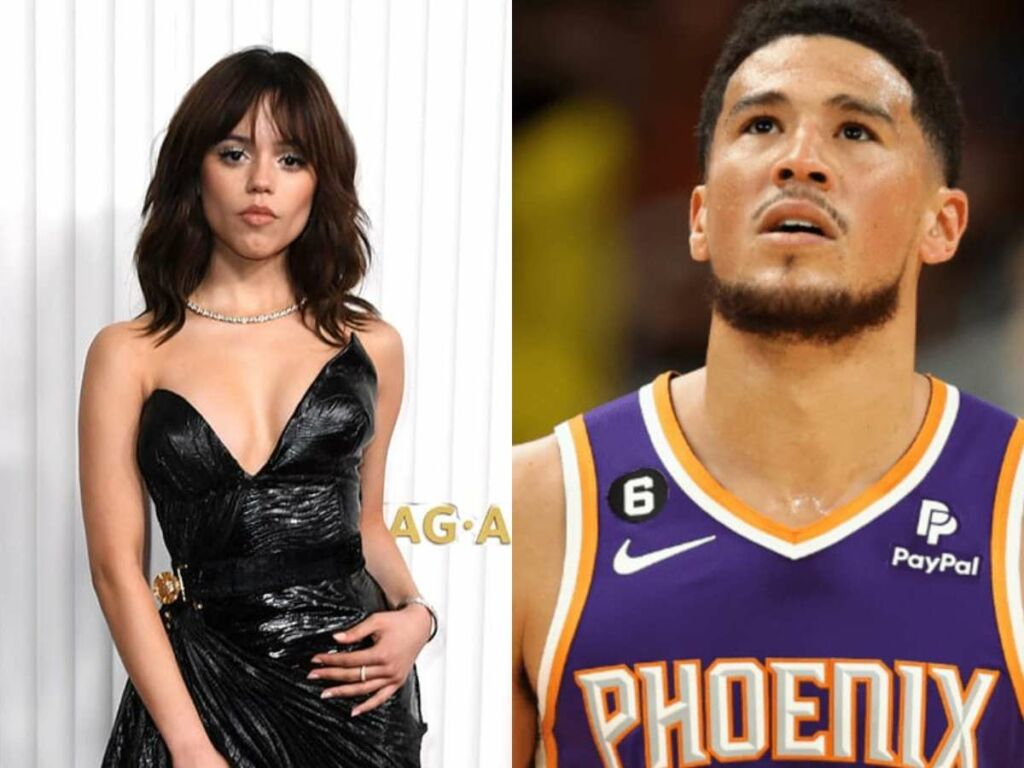 Left - Jenna Ortega, Right - Devin Booker