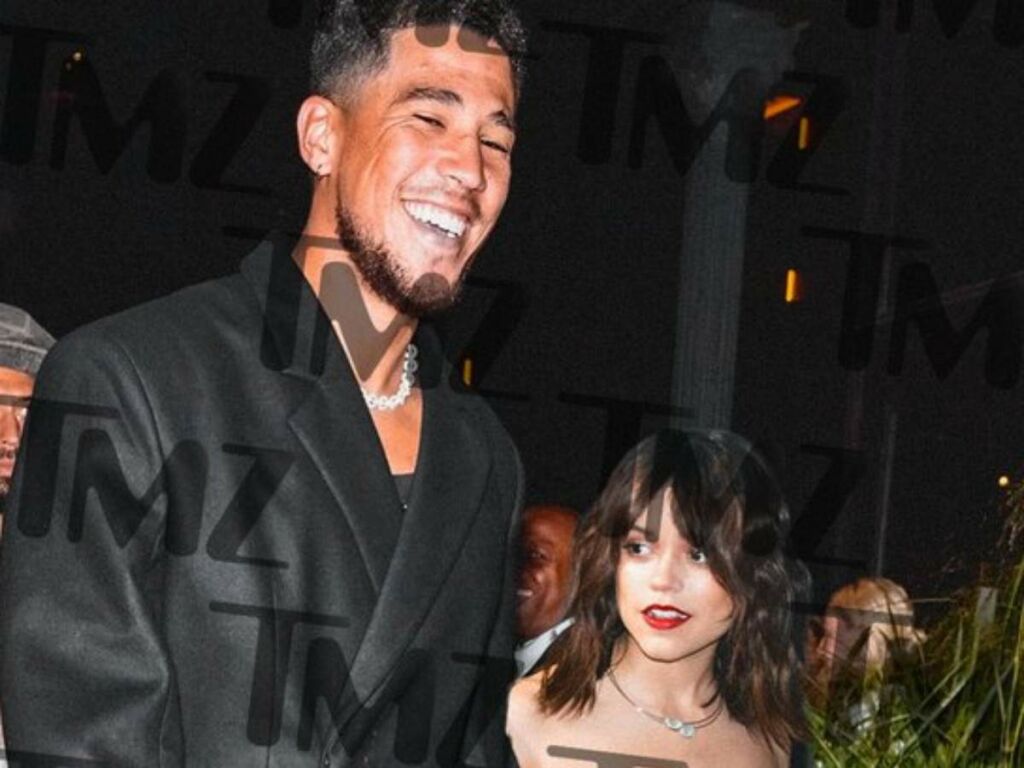 The edited picture of Jenna Ortega and Devin Booker