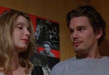 Julie Delpy and Ethan Hawke in 'Before Sunrise'