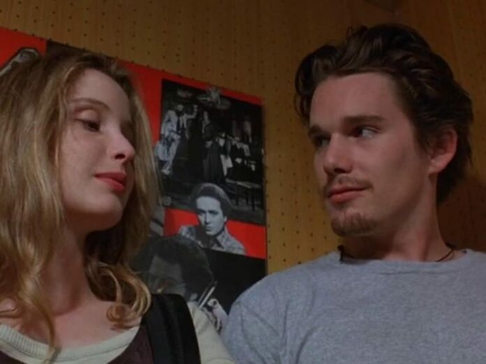 Julie Delpy and Ethan Hawke in 'Before Sunrise'